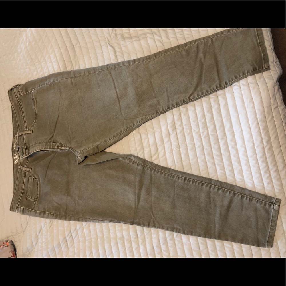 Green denim jeans